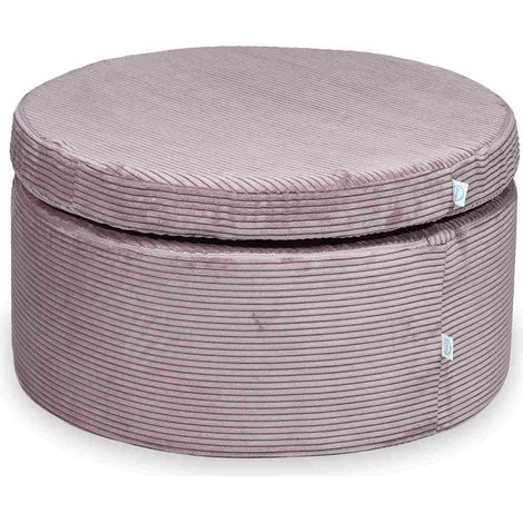 Pouf de jeu modulaire en velours côtelé lavande (1/5)