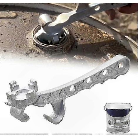 Ouvre-boîte argenté en aluminium avec fonction clé à couvercle, pratique pour usage facile (1/5)