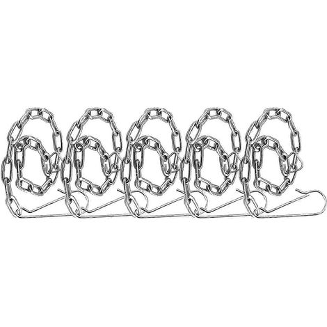 Chaîne de couvercle de réservoir de toilette remplaçable en 5 parties, chaîne de levage de couvercle de réservoir de toilette en acier inoxydable (1/5)