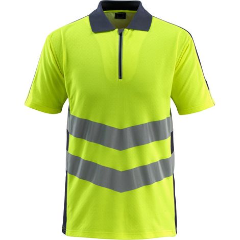 Mascot Warnschutz Polo-Shirt MURTON SAFE SUPREME 50130 Gr. S hi-vis gelb/schwarzblau