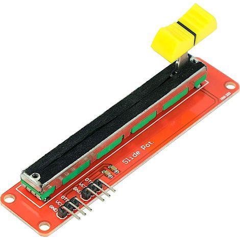 Sliding Potentiometer with Scroll Button, 10k惟 Resistor, Slide Potentiometer 10K with Analog Output, for Arduino (1/4)