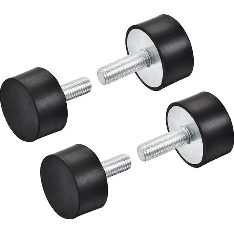 M8 Silent Bloc Support Caoutchouc 4Pcs Mâle Filetage Amortisseur pour Moteur Générateur Compresseur Garage Inverse Pompe Impact Air Générateur Bobines D30mmxH15mm (1/5)