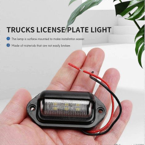 Feu arrière de plaque d'immatriculation à LED étanche pour remorques, camping-cars, camions et bateaux - Édition 0923