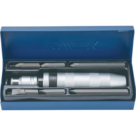 Juego de extractores de tornillos, 8 pzs. 1/2 pulgada, en caja de chapa de acero TECWERK. (1/5)