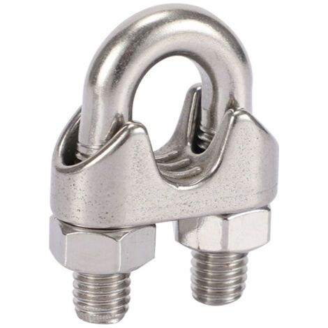 15 pièces serre-câbles en acier, serre-câbles en acier inoxydable 304 serre-câbles métalliques à boulon en U (1/5)