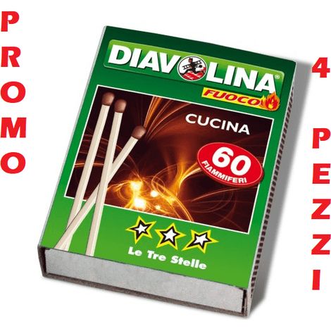 4 Confezioni Fiammiferi Cucina Le Tre Stelle