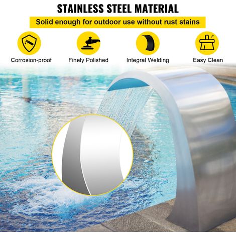 Fontaine de la Piscine Étang 30 x 60 cm Lame d'eau pour Piscine (1/5)