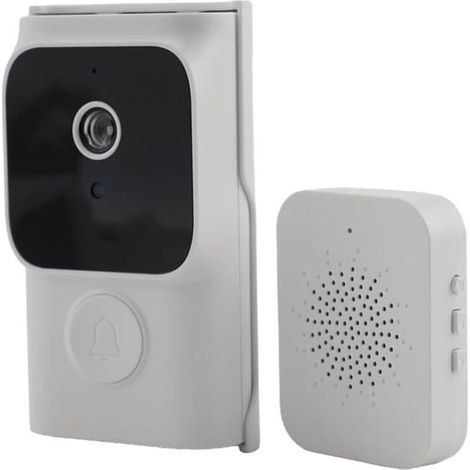 Sonnette Vidéo Sans Fil WiFi 2.4G – Interphone Audio Bidirectionnel App Tuya IP65 Blanc (1/5)