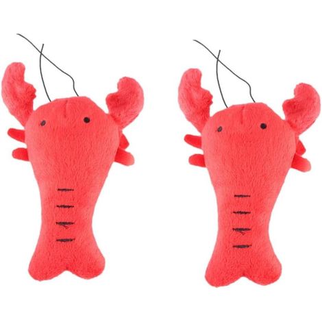 Lot 2 jouets chien homard peluche, couineur doux pour petits chiens (1/5)