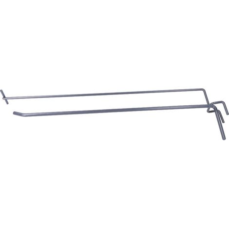 Crochet à Fourche Simple, Avec Porte-étiquette, Pour Panneau Grillé, ø3 X 350 Mm