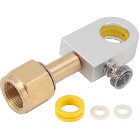 Adaptateur CO2 en Cuivre W21.8 14 avec Valve de Sûreté pour Machine à Soda Art, Terra, DUO - Raccorde Bouteille Soda (1/5)