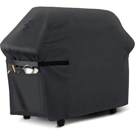 Housse de barbecue, housse de barbecue à gaz, bâche de protection durable 210D Oxford pour barbecue, convient pour Weber, Brinkmann, Char Broil, etc., résistante aux UV, à l'eau et aux déchirures (145 (1/3)