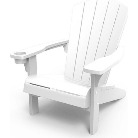 Keter ALPINE ADIRONDACK Chaise Blanc