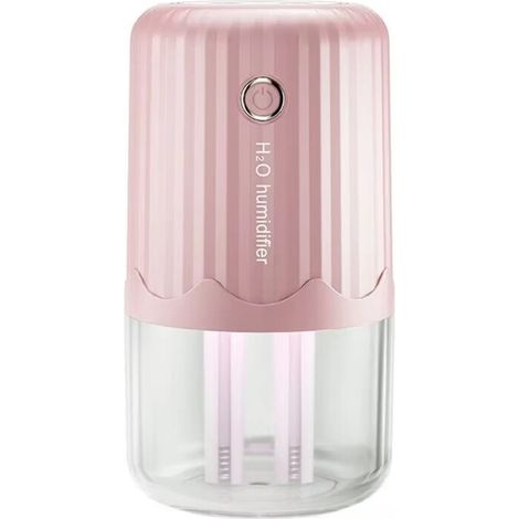 Humidificador USB con doble capacidad de pulverización, funcionamiento silencioso, luz nocturna y difusor de aromas para el hogar y la oficina B (1/4)
