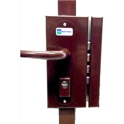 Serrure électrique 3 points série 468 A2P marron – Profil européen – Verrouillage innovant avec demi-tour inversé – Protection renforcée – Mottura