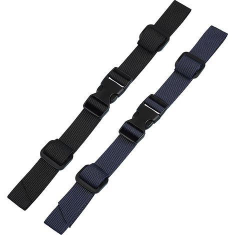 Lot de 2 paires de sangles de poitrine réglables à libération rapide pour sac à dos - Sangle de poitrine antidérapante pour sac à dos d'école, sac à dos en plein air et voyage, Noir, bleu (1/5)