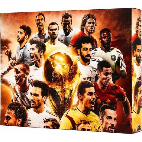 Boîte surprise en PVC représentant une star du football, figurine de collection Coupe du Monde, jouet à manipuler, type B (1/5)