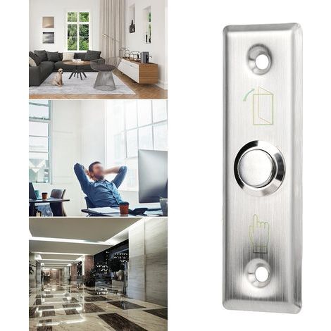 Bouton poussoir inox 12V pour contrôle d'accès porte, interrupteur sortie étanche (1/5)