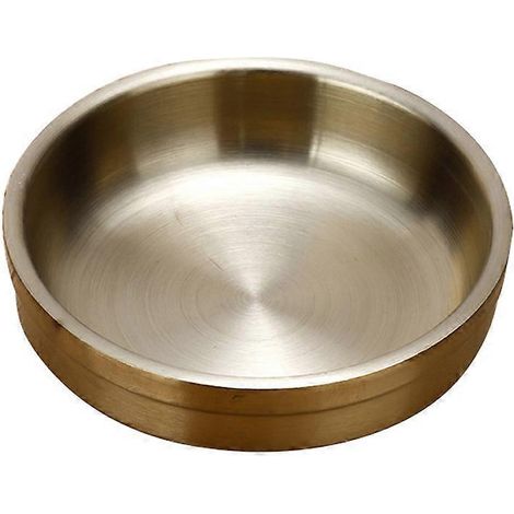 Assiettes à sauce rondes en acier inoxydable 304, bols à trempette, soucoupes, assiettes à apéritif (dorées, 9 cm)-Golden