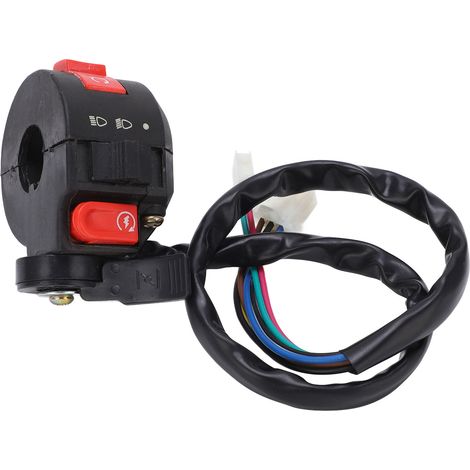 Interruptor de apagado/arranque/luces/estrangulador para quad ATV - 7 cables, lado izquierdo, 22 mm - PIT PRO Trail