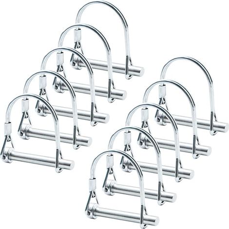 Lot de 10 goupilles de verrouillage en acier au carbone - 6,3 mm × 56 mm (1/5)