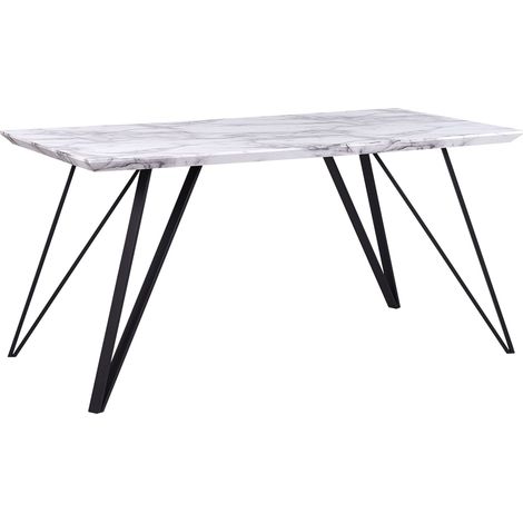 Esstisch MOLDEN Marmor Optik / Schwarz 150 cm 80 cm