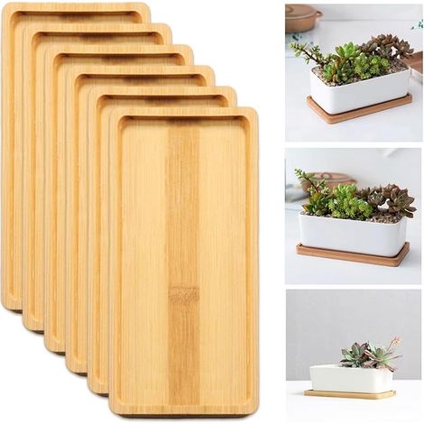 Plateaux rectangulaires bambou - Plateau service bois - Plateau rectangulaire bois - Plateau bambou dessous verre, thé, café, gâteau (1/5)