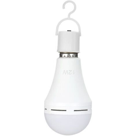 1pcs ampoules LED d'urgence rechargeables multifonctionnelles 12W 60W équivalent 6000K lampes lumineuses suspendues extérieures pour panne de courant camping fêtes de jardin--E26/E27, AC100 240V (1/5)