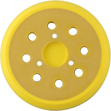 Patin Ponceuse Pneumatique 125mm 8 Trous 3 Clous Support Polissage (1/5)