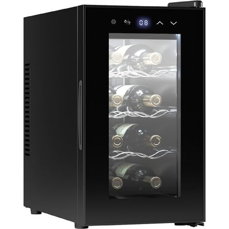 Cecotec Vinoteca 8 Botellas Bolero Grandsommelier 830 coolcrystal, Enfriamiento termoeléctrico, Temperatura regulable entre 8-18ºC, Control táctil y display, LED interior, Gas no nocivo. (1/4)