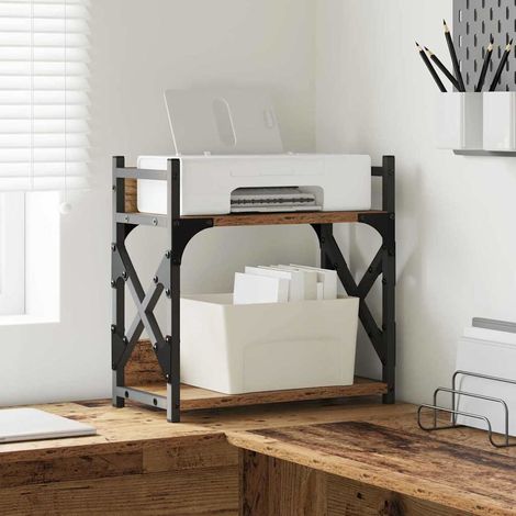 vidaXL Support d'imprimante Bois Ancien 40 x 20 x 40 cm