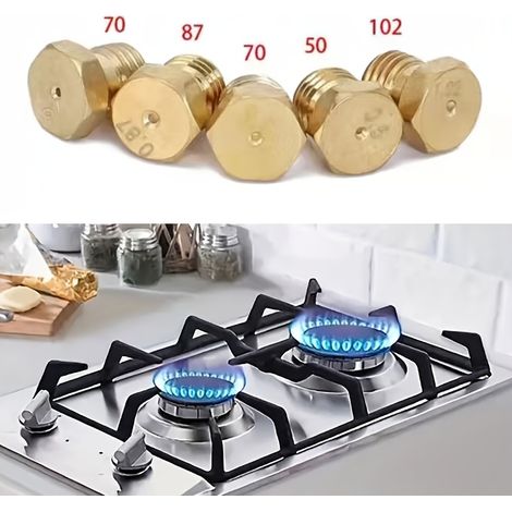 Lot de 5 buses de brûleur en cuivre haut de gamme pour cuisinière à gaz, pièces de rechange résistantes à la corrosion pour cuisinières à gaz Sabayli, 0,5 mm - 1,02 mm (1/5)