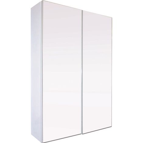 ONDEE ZEN - Miroir salle de bain armoirette simple - 60x65cm - Blanc (1/10)