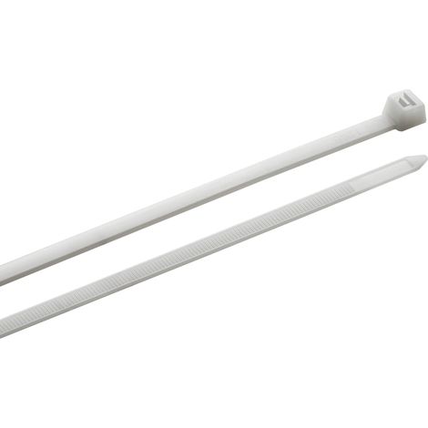 Lot de 25 serre-câbles Blanc 550 x 7,6 mm Nylon solide Indéformable Durable (1/5)