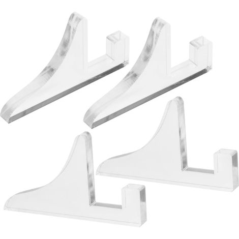 2paires Supports pour Cadre Photo et Téléphone Acrylique Socles de Rangement pour Cadres Photo et Certificats Présentoirs de Bureau