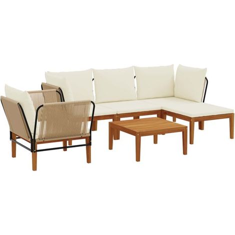 Ensemble de 6 Pièces en Bois d'Acacia Massif et Corde Naturelle (1/5)