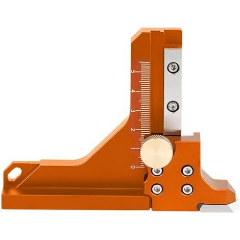 Righello di misurazione dell'altezza per sega da banco in lega di alluminio da 0 a 60 mm, calibro di profondità a doppia scala metrica/imperiale con vite di bloccaggio per lavorazione del legno e tagl (1/5)