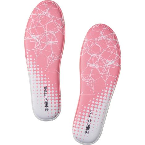 Semelles Chaussures Confort pour Femme,Semelle Mémoire de Forme - Absorption des Chocs Léger et Souple,pour Basket Sécurité Travail Randonnée,Rose,41EU (1/5)