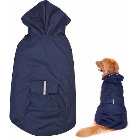 Manteau de pluie réfléchissant pour chien de compagnie 5XL, vêtements de pluie avec trou de laisse pour chiens de taille moyenne et grande (1/5)