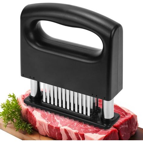 Inteneritore per carne - 48 lame ad ago affilate in acciaio inossidabile - Strumento compatto per intenerire manzo, bistecche e pollo (1/5)