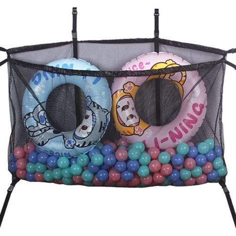 Sac de rangement pour flotteur de piscine, Filet de suspension pour jouets de piscine gonflables, ballons, fournitures de plage (1/4)