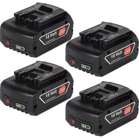 Batteria di ricambio, capacità 8000 mAh, compatibile con utensili elettrici, 4 batterie (1/2)
