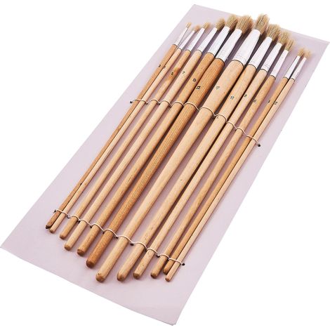 12pc Round Tip Art Brush Set - Xl - S4146