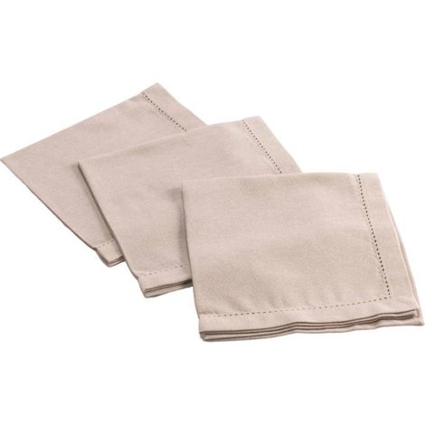 Lot de 3 Serviettes de Table "Charline" 40x40cm Lin (1/3)