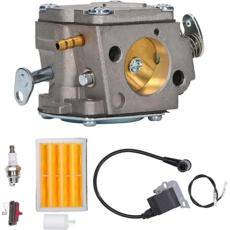 Carburateur, bougie d'allumage, filtre d'allumage, filtre à cartouche, interrupteur et câble de connexion pour tronçonneuse H (1/4)