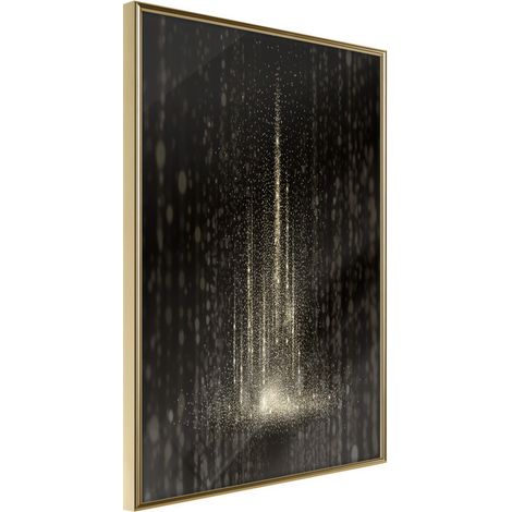 Affiche Murale Encadrée "Rain of Light" 30 x 42 cm Or