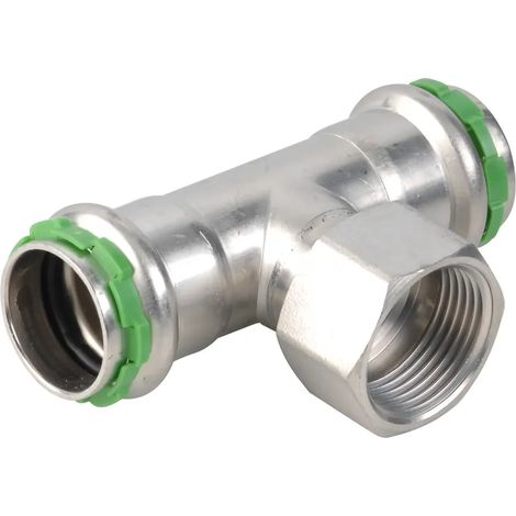 VSH SudoPress Edelstahl T-Stück Innengewinde FFF 15xRp1/2"x15 Typ SP6130GV, 6551094