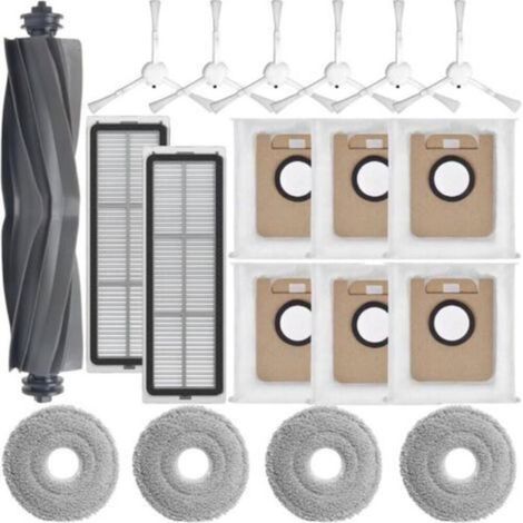 Kit d'accessoires pour aspirateur robot Dreame L10s Ultra/L10 Ultra/L10 Prime, 1 brosse principale, 2 filtres, 4 tampons de nett (1/4)
