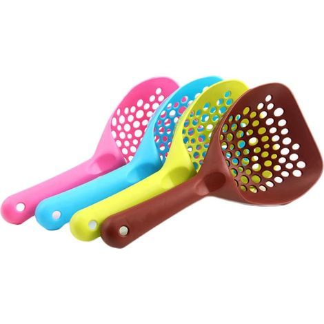 RGE 4 pièces de cuillère à litière en plastique réutilisable pour chat épaissie grande cuillère à litière pour chat outils de nettoyage de caca pour animaux de compagnie fournitures pour animaux de co (1/5)