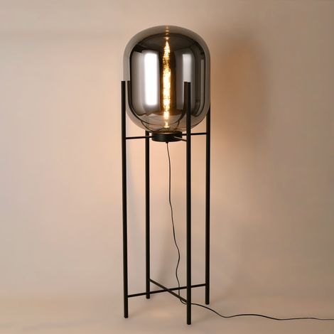 Lampadaire design "BIG CRAFTY" - E27 - Gris fumé